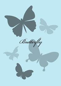 날아다니는 아름다운 나비(아쿠아 블루)