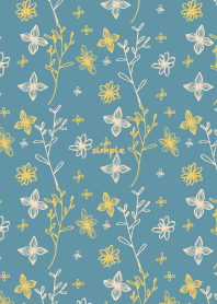 Simple flower theme in orange and blue !