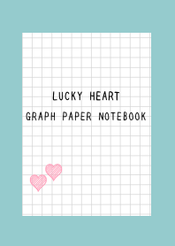 LUCKY HEART GRAPH PAPER-DUSTY MINT GREEN