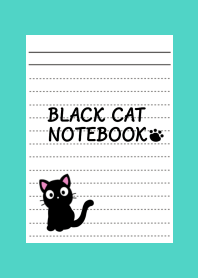 BLACK CAT NOTEBOOK-EMERALD GREENj