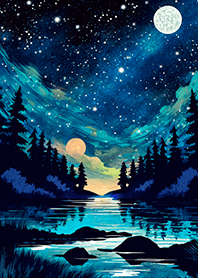 Beautiful starry night view#1371