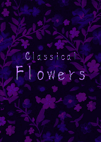 美しい古典的な花(蛍光パープル)