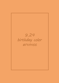 birthday color - September 24