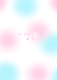 Pink&waterblue polka dots