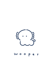 Wooper / white navy.