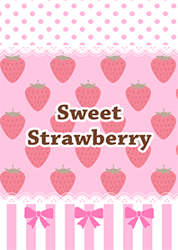 Sweet strawberry Polka dot&stripe