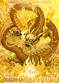 Dragon and golden pyramid Lucky number61