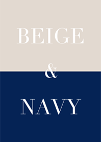 beige & navy .