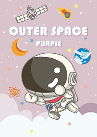 浩瀚宇宙 可愛寶貝太空人 太空船 紫色2