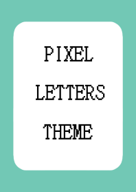 PIXEL LETTERS THEMEj-MINT GREEN