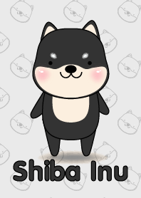 Simple Cute Black Shiba Inu theme