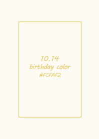 birthday color - October 14
