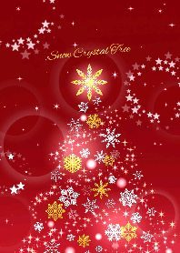 Snow Crystal Tree Red Gold Ver2＠冬特集