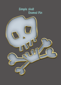 Simple skull Enamel Pin 17