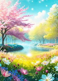 優美な春の風景の着せかえ(Spring-768)