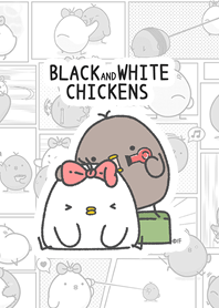 黑白雞-黑白漫畫風