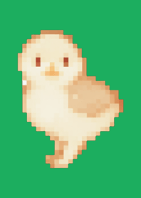 Chick Pixel Art Theme  Green 01