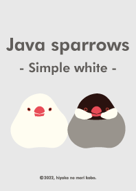 Java sparrows (Simple white)
