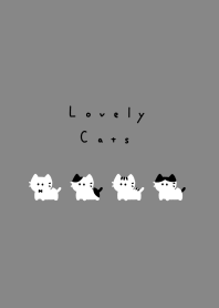 Small Cats (no line)/ gray black