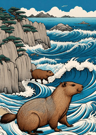Ukiyo-e - Capybara bf38c5
