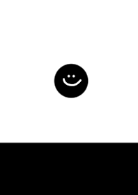 White x black. Monotone. Smile.