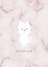 White cat and marble pink37_2