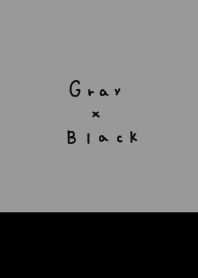 Gray x black. Two tone.