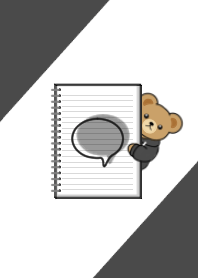 Teddy Bear[Stationery/BLACK]