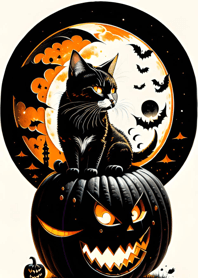 halloween cat 90616B