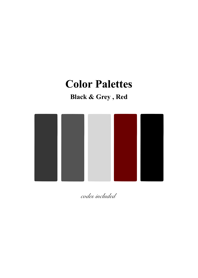 Color Palettes Red,Gray & Black