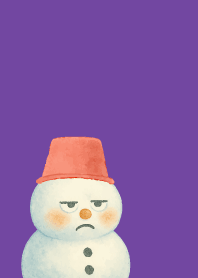 Expressive snowman2 on purple