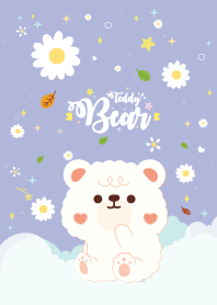 Teddy Bear Cute Daisy Flower Lovely