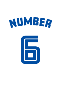 Number 6 White x blue version #cool