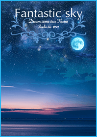 Fantastic full moon and starry sky*