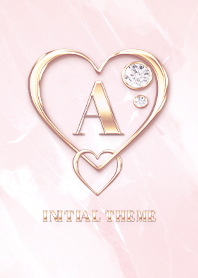 【 A 】 Heart Charm & Initial - PB
