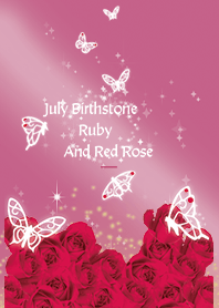 Pink : July ruby & butterflies