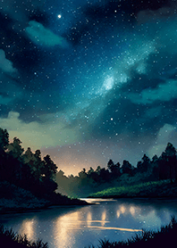 Beautiful starry night view#1778