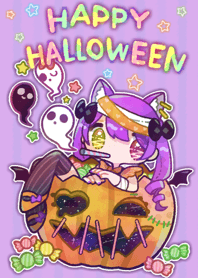 Cute Halloween with a ghost.