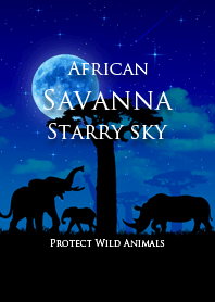 African Savanna Starry sky