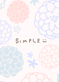Handwritten flower gentle color24 Japan