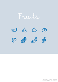 Fruits gray blue