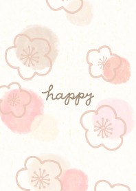 Plum blossom watercolor12 from Japan