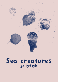 海の生き物-クラゲ 灰桜