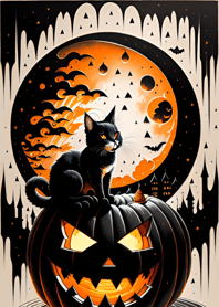 halloween cat 5D36Eb