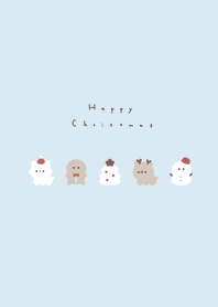 Christmas 5 motif/ blue white