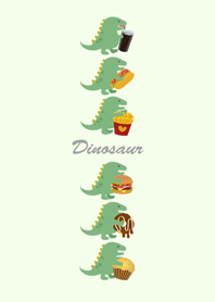 음식에 탐욕스러운 공룡