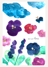 Field flowers theme. watercolor