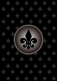 A stylized symbol of a lily2-Black-joc