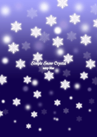 Simple Snow Crystal navy blue *
