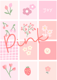 Pink Heart flower Theme